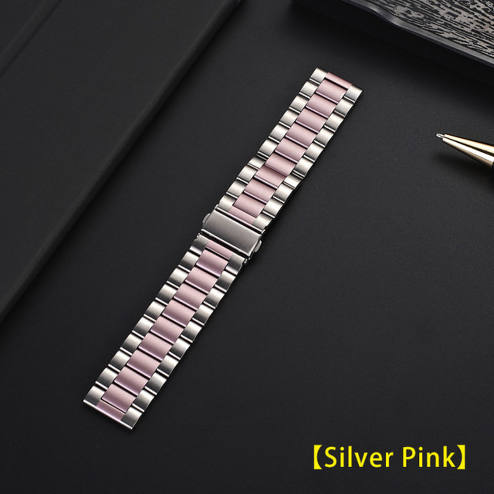 Strap-it® Strap-it Fossil Gen 5e - 42mm Stahlarmband (Silber/Rosa) Strap-it® Strap-it Fossil Gen 5e - 42mm Stahlarmband (Silber/Rosa)