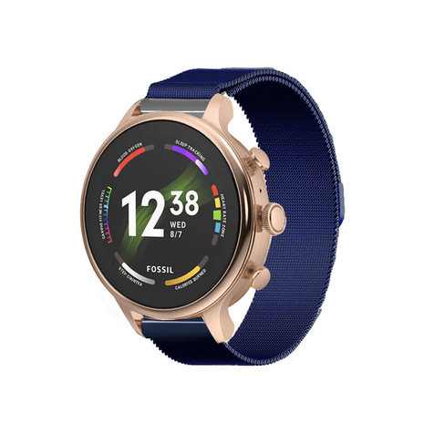 Strap-it® Strap-It Fossil Gen 6 42mm Milanese Armband (Blau) Strap-it® Strap-It Fossil Gen 6 42mm Milanese Armband (Blau)