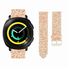 Strap-it® Strap-it Samsung Gear Sport Leder Glitzerarmband (Roségold)