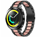 Strap-it® Strap-it Samsung Gear Sport Stahlarmband (Schwarz/Rosa)
