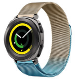 Strap-it® Samsung Gear Sport Milanese Armband (Blau/Gold) Strap-it® Samsung Gear Sport Milanese Armband (Blau/Gold)