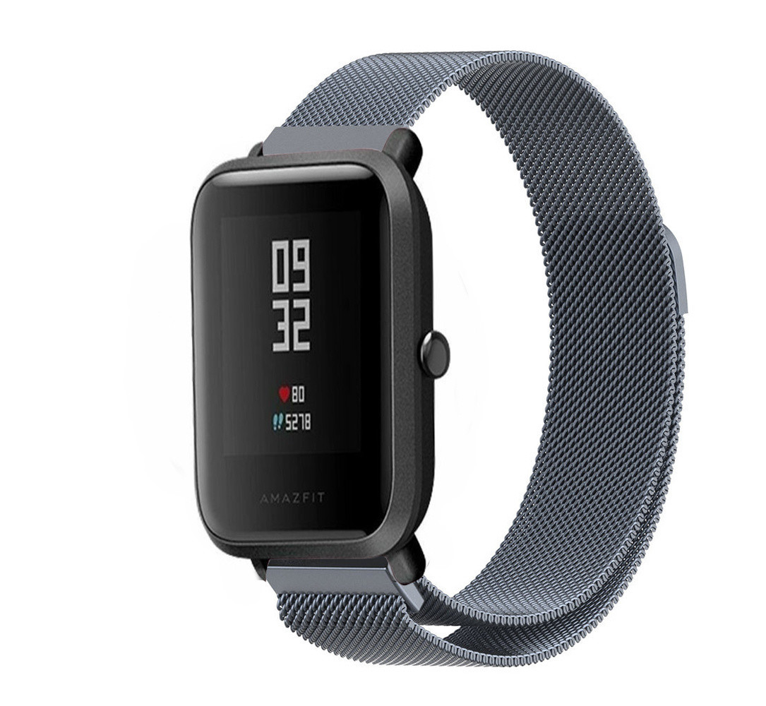 Strap-it® Strap-It Xiaomi Amazfit Bip Milanese Armband (spaceGrau)