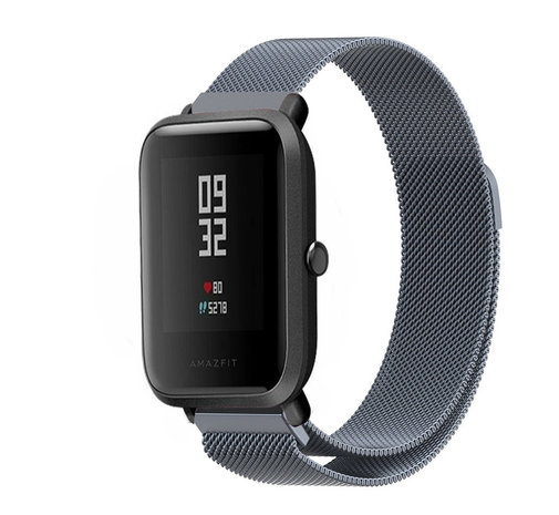 Strap-it® Strap-It Xiaomi Amazfit Bip Milanese Armband (spaceGrau)
