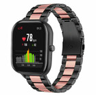 Strap-it® Strap-it Xiaomi Amazfit GTS Stahlarmband (Schwarz/Rosa)