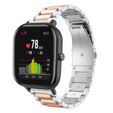Strap-it® Xiaomi Amazfit GTS Stahlarmband (Silber/RoséGold) Strap-it® Xiaomi Amazfit GTS Stahlarmband (Silber/RoséGold)