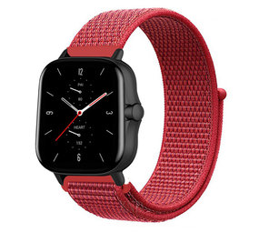 Strap-it® Amazfit GTS 2 Nylonarmband (Rot)