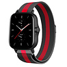 Strap-it® Strap-It Amazfit GTS 2 Milanese Armband (Schwarz/Rot) Strap-it® Strap-It Amazfit GTS 2 Milanese Armband (Schwarz/Rot)