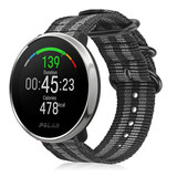 Strap-it® Polar Ignite Nylon Schnallenarmband (Schwarz/Grau) Strap-it® Polar Ignite Nylon Schnallenarmband (Schwarz/Grau)
