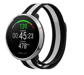 Strap-it® Polar Ignite Milanese Armband (Schwarz/Weiß) Strap-it® Polar Ignite Milanese Armband (Schwarz/Weiß)