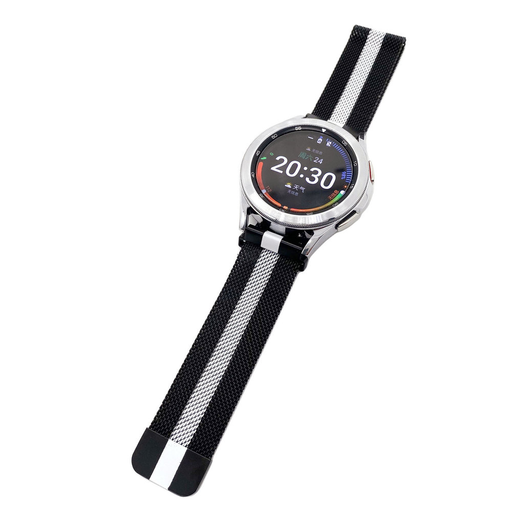 Strap-it® Strap-It Polar Ignite Milanese Armband (Schwarz/Weiß) Strap-it® Strap-It Polar Ignite Milanese Armband (Schwarz/Weiß)