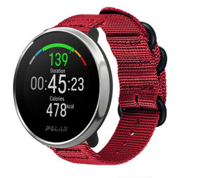 Strap-it® Polar Unite Nylon Schnallenarmband (Rot) Strap-it® Polar Unite Nylon Schnallenarmband (Rot)