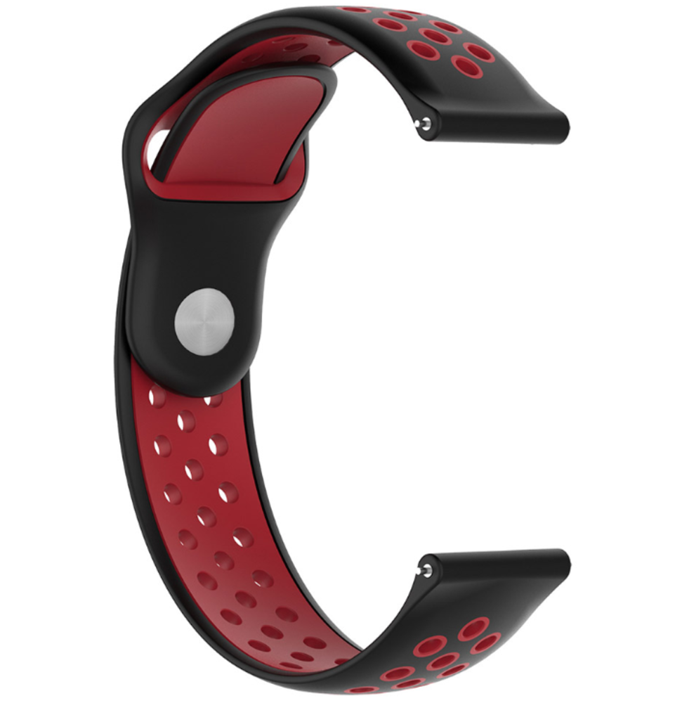 Strap-it® Strap-it Samsung Gear S3 Sportarmband (Schwarz/Rot)