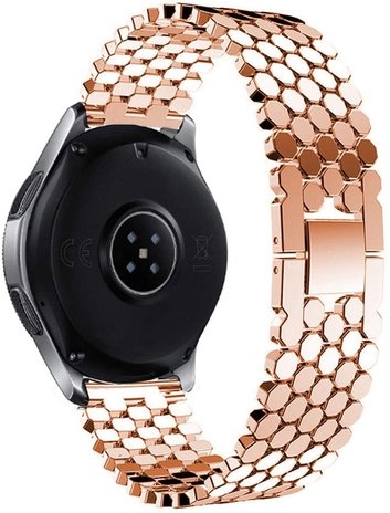 Strap-it® Strap-it Huawei Watch GT 2 Pro Fisch Gliederarmband (Roségold)