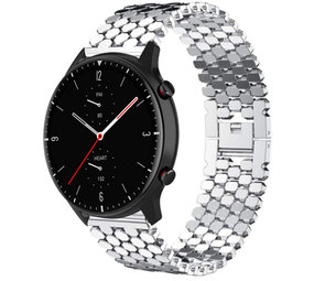 Strap-it® Amazfit GTR 2 Fisch Gliederarmband (Silber) Strap-it® Amazfit GTR 2 Fisch Gliederarmband (Silber)