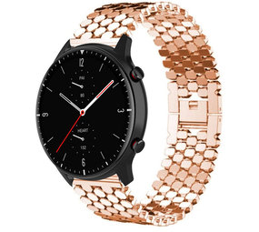 Strap-it® Amazfit GTR 2 Fisch Gliederarmband (Roségold) Strap-it® Amazfit GTR 2 Fisch Gliederarmband (Roségold)