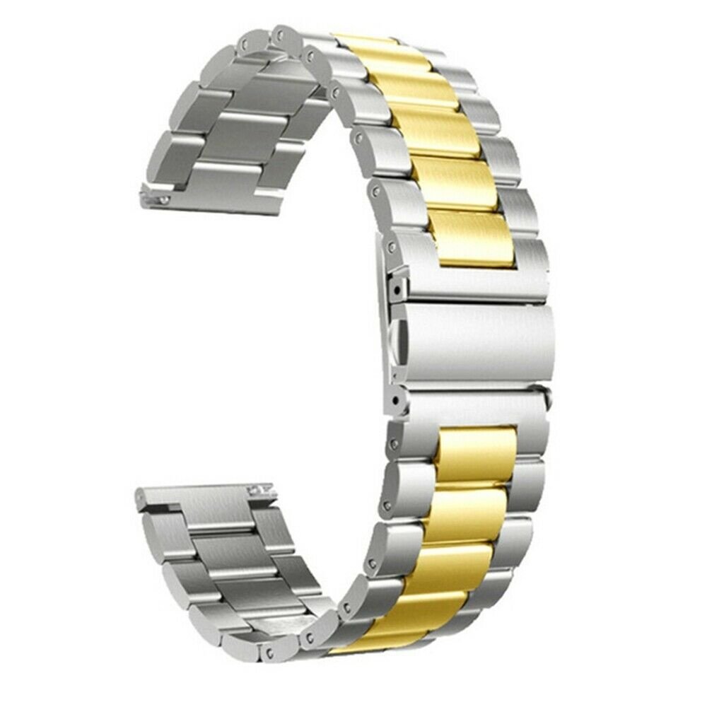 Strap-it® Strap-it Xiaomi Amazfit GTS Stahlarmband (Silber/Gold)