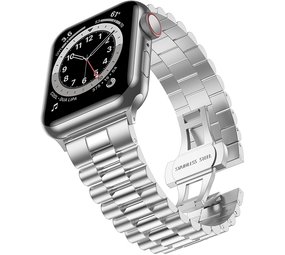 Strap-it® Apple Watch 8 Presidential Stahlarmband (Silber)