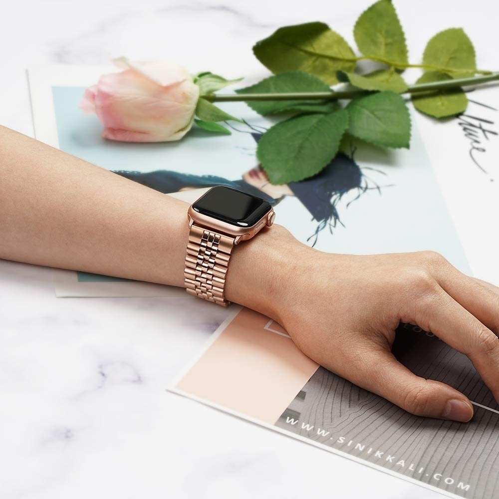 Strap-it® Strap-it Apple Watch 8 Jubilee Stahlband (Roségold) Strap-it® Strap-it Apple Watch 8 Jubilee Stahlband (Roségold)