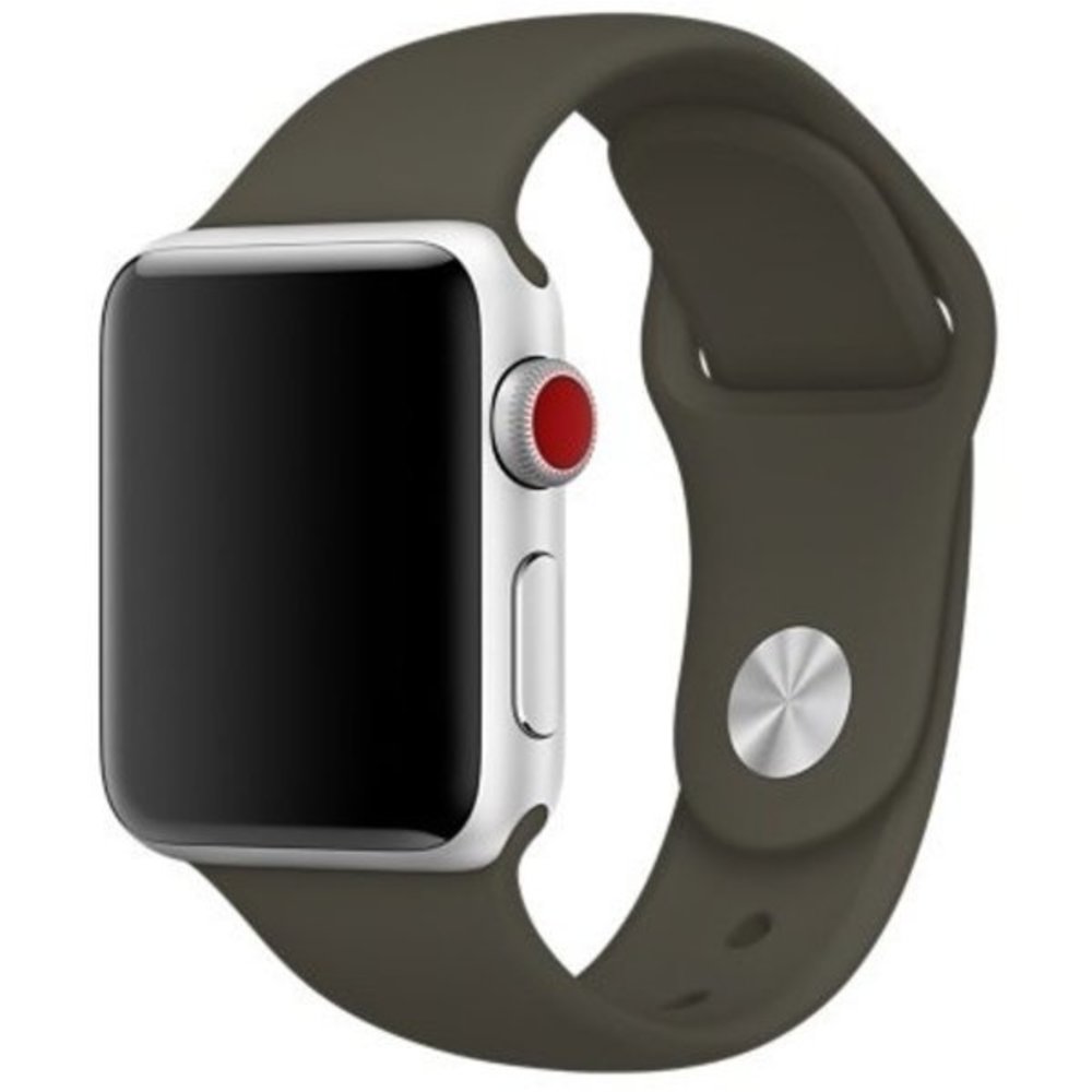 Strap-it® Strap-it Apple Watch 8 Silikonarmband (Dunkelgrün)