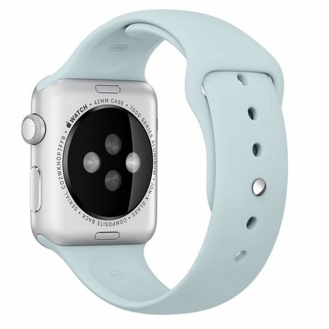 Strap-it® Strap-it Apple Watch 8 Sportarmband (Hellblau)