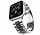 Strap-it Apple Watch 8 Stahlarmband (Silber/Schwarz)