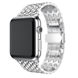 Strap-it® Apple Watch 8 Drachenarmband Stahl (Silber)
