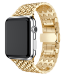 Strap-it® Strap-it Apple Watch 8 Drachenarmband Stahl (Gold)