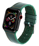 Strap-it® Strap-it Apple Watch 8 Lederarmband (Grün)
