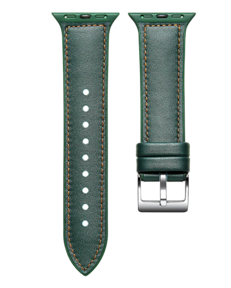 Strap-it® Strap-it Apple Watch 8 Lederarmband (Grün) Strap-it® Strap-it Apple Watch 8 Lederarmband (Grün)