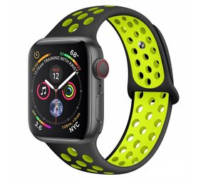 Strap-it® Apple Watch 8 Sport Armband (Schwarz/Gelb) Strap-it® Apple Watch 8 Sport Armband (Schwarz/Gelb)