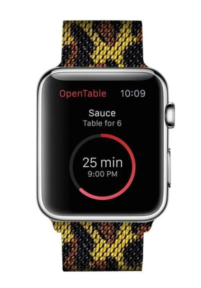 Strap-it® Strap-it Apple Watch 8 Milanese Armband (Leopardenmuster)