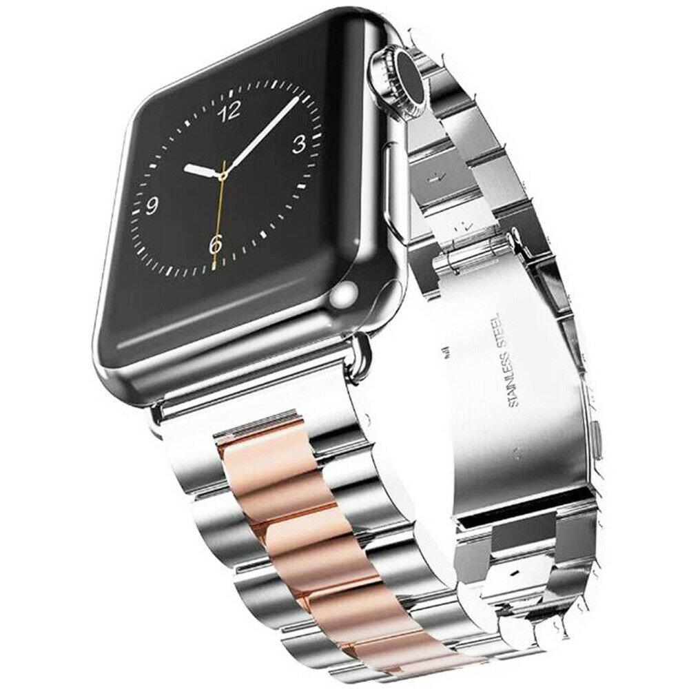 Strap-it® Strap-it Apple Watch 8 Stahlarmband (Silber/Roségold) Strap-it® Strap-it Apple Watch 8 Stahlarmband (Silber/Roségold)