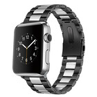 Strap-it® Strap-it Apple Watch 8 Stahlarmband (Schwarz/Silber)
