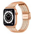Strap-it® Strap-it Apple Watch 8 Edelstahlarmband (Roségold)