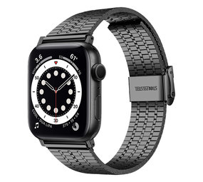 Strap-it® Apple Watch 8 Edelstahlarmband (Schwarz)