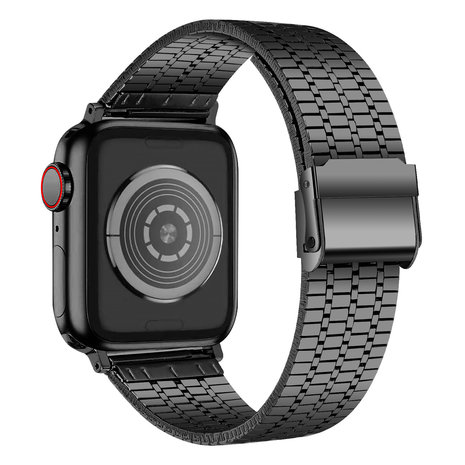Strap-it® Strap-it Apple Watch 8 Edelstahlarmband (Schwarz)