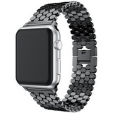 Strap-it® Apple Watch 8 Stahl Fischband (Schwarz)