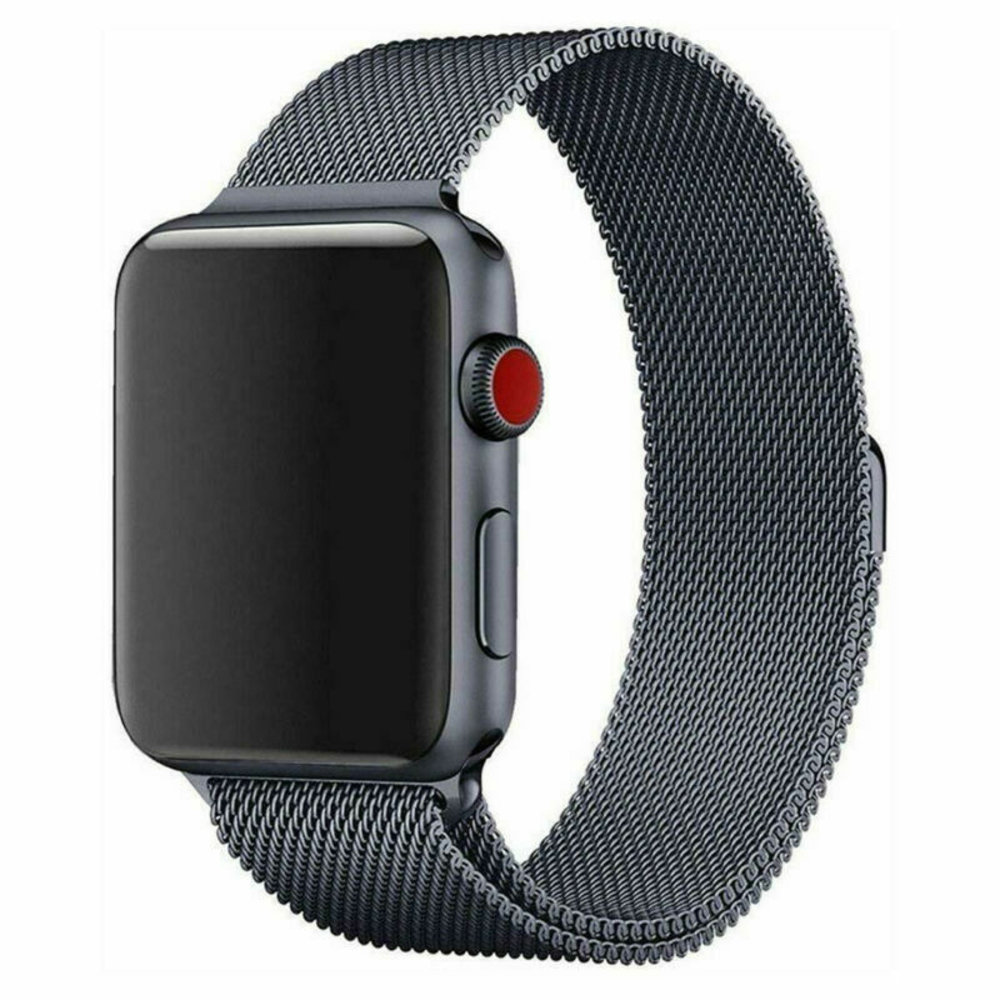 Strap-it® Strap-it Apple Watch 8 Milanese Armband (Spacegrau) Strap-it® Strap-it Apple Watch 8 Milanese Armband (Spacegrau)