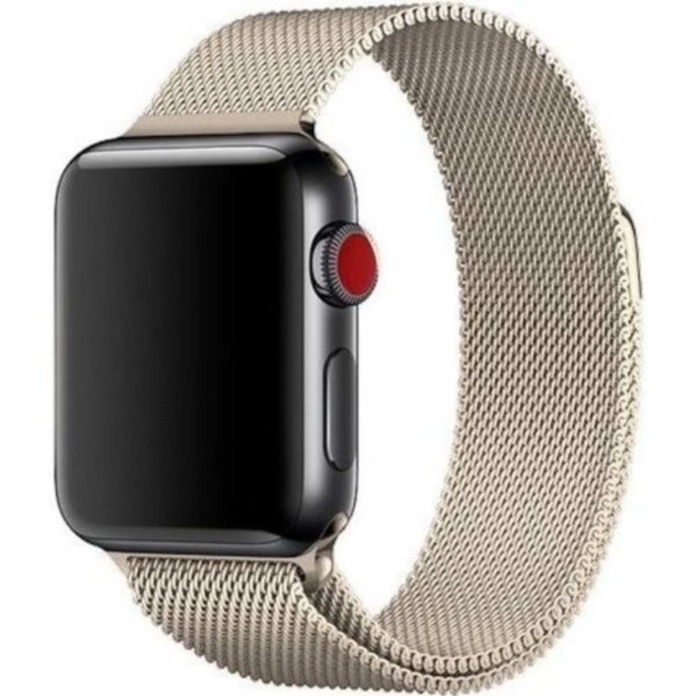 Strap-it® Strap-it Apple Watch 8 Milanese Armband (Champagner)