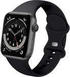 Strap-it® Strap-it Apple Watch 8 Armband Silikon (Schwarz)