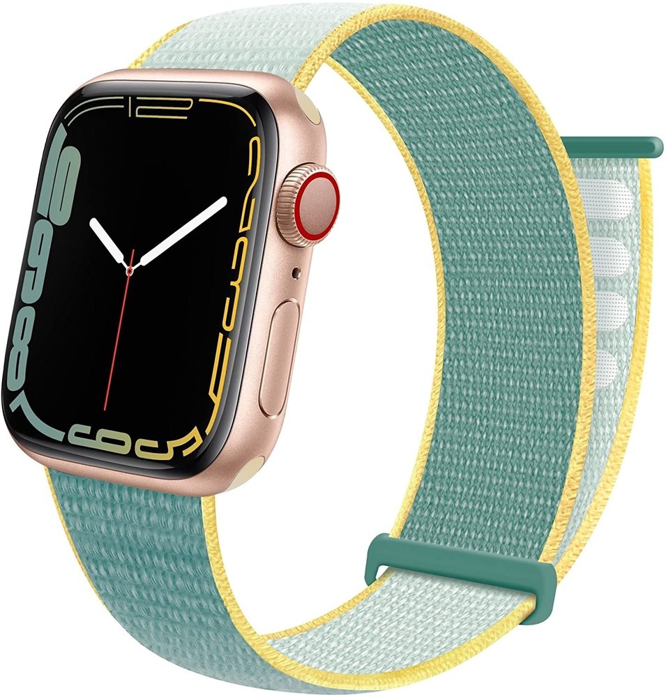 Strap-it® Strap-it Apple Watch 8 Nylon Loop Armband (Sonnenschein)