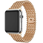 Strap-it® Strap-it Apple Watch 8 Stahlperlenarmband (Roségold)