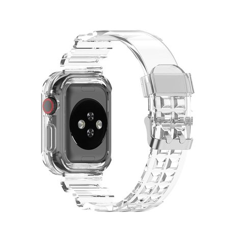 Strap-it® Strap-it Apple Watch 8 transparentesTPU-Band (Transparent)