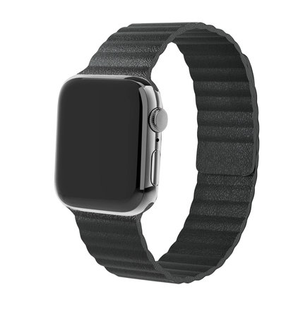 Strap-it® Strap-it Apple Watch 8 Lederschlaufenband (Schwarz)