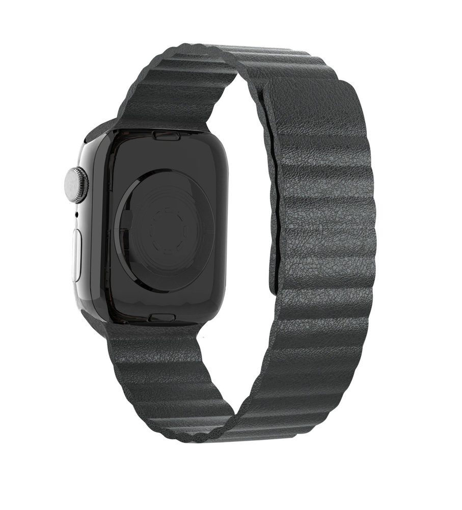 Strap-it® Strap-it Apple Watch 8 Lederschlaufenband (Schwarz)