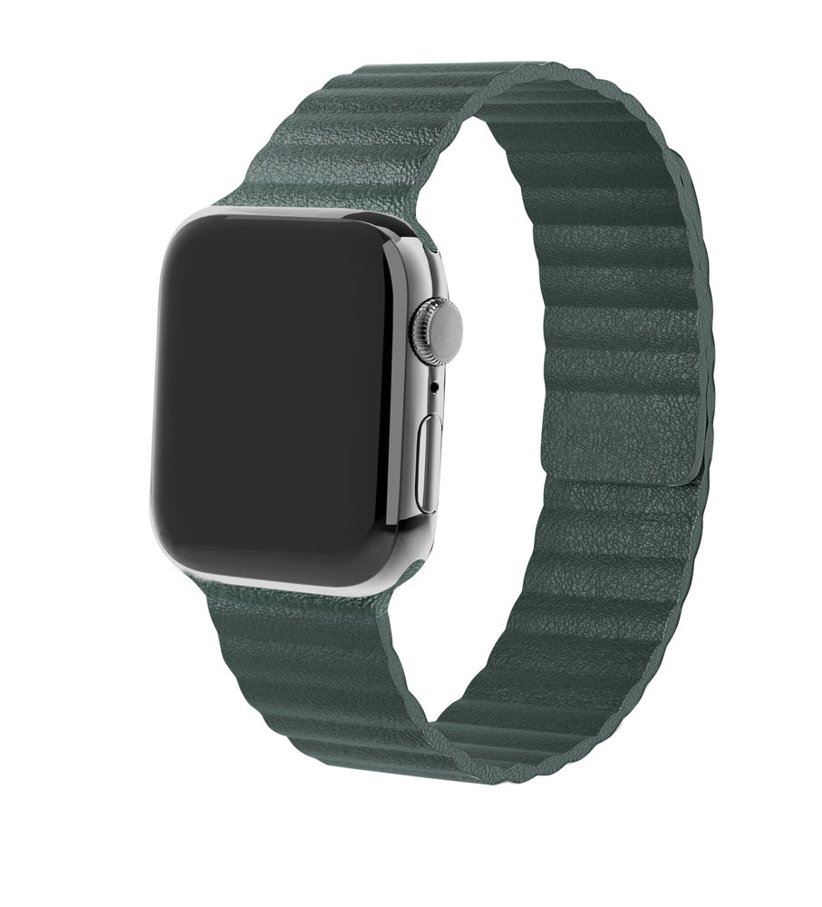 Strap-it® Strap-it Apple Watch 8 Lederschlaufenband (Türkis)