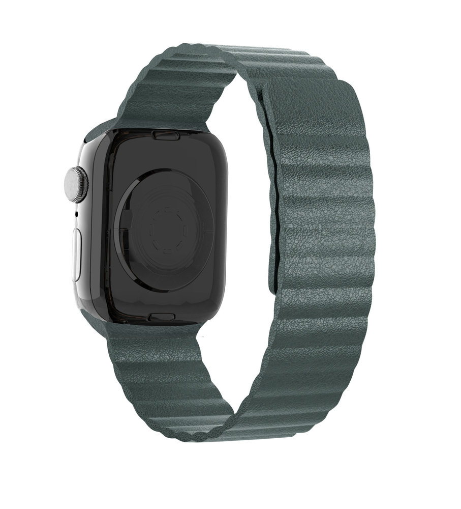 Strap-it® Strap-it Apple Watch 8 Lederschlaufenband (Türkis)