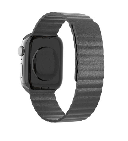 Strap-it® Strap-it Apple Watch 8 Lederschlaufenband (Grau)