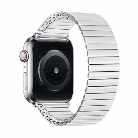 Strap-it® Strap-it Apple Watch 8 Stahl-Stretchband (Silber)