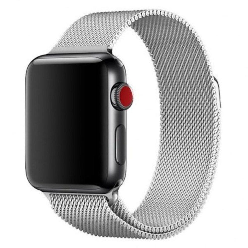 Strap-it® Strap-it Apple Watch 8 Milanese Armband (Silber) Strap-it® Strap-it Apple Watch 8 Milanese Armband (Silber)